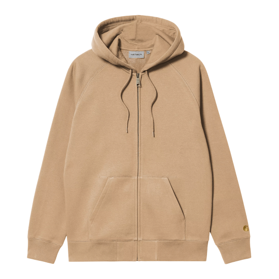 CARHARTT WIP HOODED CHASE JACKET DUSTY H BROWN/GOLD
