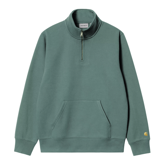 CARHARTT WIP HALF ZIP CHASE NECK PINE/GOLD