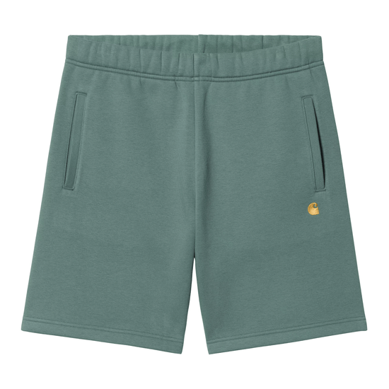 CARHARTT WIP Chase Sweat Short PINE / Gold