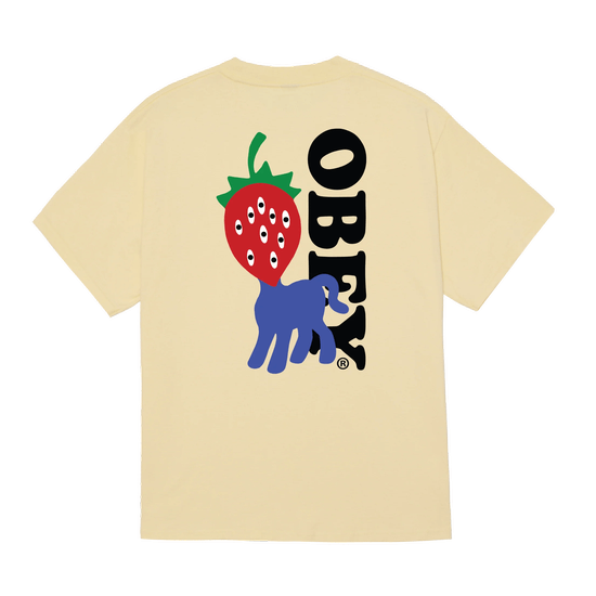 TSHIRT OBEY STRAWBERRY PALE YELLOW