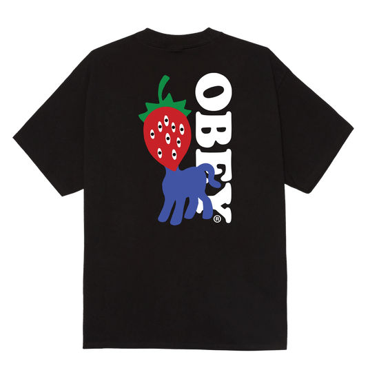 TSHIRT OBEY STRAWBERRY BLACK
