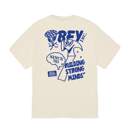 TSHIRT OBEY BUILDING STRONG MINDS CREAM