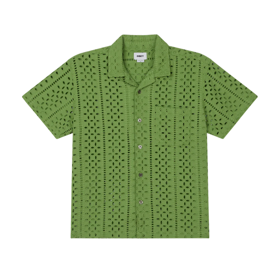 CHEMISE OBEY AYERS WOVEN PIQUANT GREEN