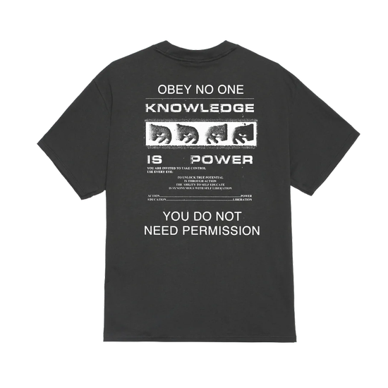 TSHIRT OBEY PERMISSION VINTAGE BLACK