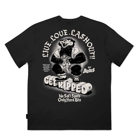 THE DUDES TSHIRT RIPPED SEASONNAL BLACK