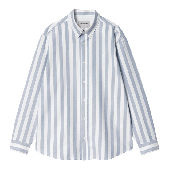 CHEMISE CARHARTT WIP L/S DILLION SHIRT BLEACH/WHITE