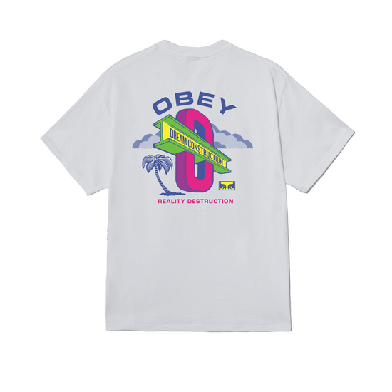 TSHIRT OBEY DREAM CONSTRUCTION PALE WHITE