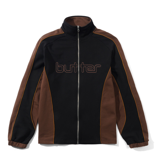 VESTE BUTTER GOOD OUTLINE ZIP THRU TOP BLACK/CHOCOLATE