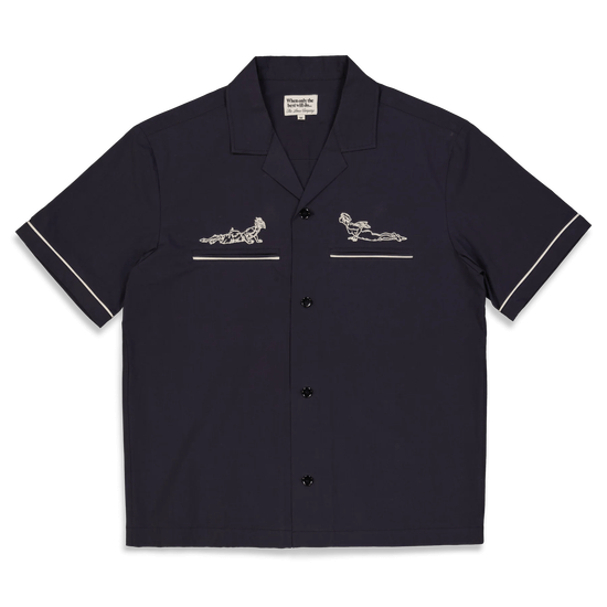 THE LOOSE COMPANY CHEMISE S/S KISS SHIRT DARK NAVY