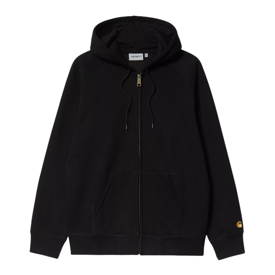 CARHARTT HOODED CHASE JACKET BLACK/GOLD