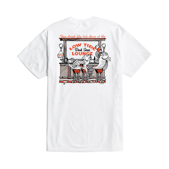 TSHIRT DARK SEAS BAR STOOL STOCK TEE WHITE