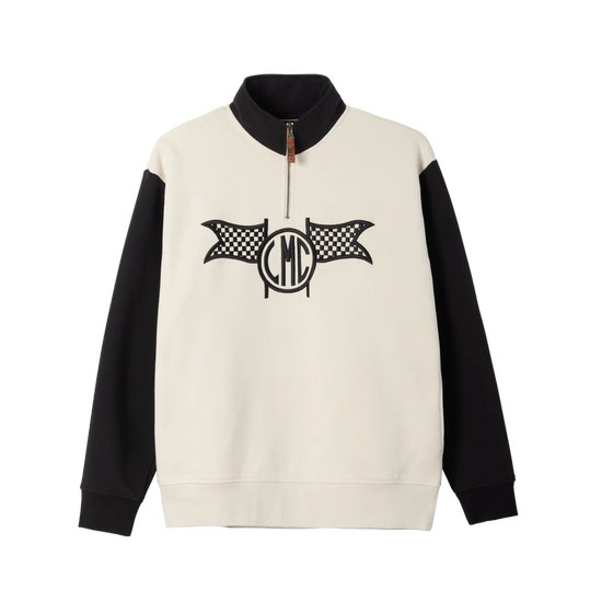 SWEAT CREW LOSER MACHINE HERNDON CUSTOM FLEECE BLACK/BONE