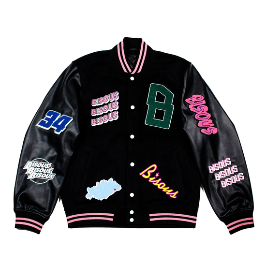 VESTE BISOUS VARSITY  JACKET Black