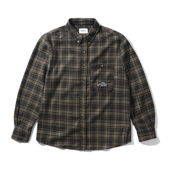 CHEMISE BUTTER GOODS CONNECTION SHIRT BLACK/TAUPE