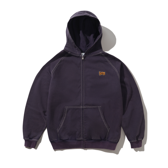 HOODIE BUTTER GOODS SKETCH ZIP-THRU HOOD EGGPLANT