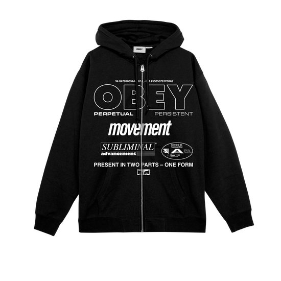 SWEAT CAPUCHE OBEY PERSISTENT MOVEMENT BLACK
