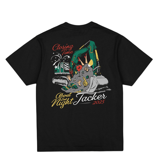 TSHIRT JACKER CLOSING TIME BLACK F25