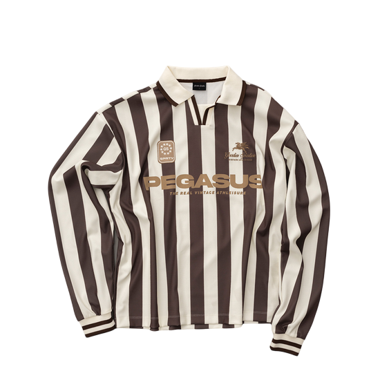 GOODIES SPORTIVE COCOA VINTAGE FOOTBALL TEE CHOCOLATE/ECRU