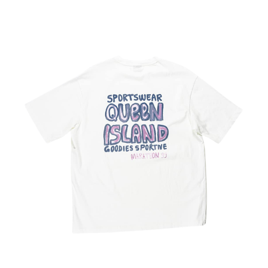 GOODIES SPORTIVE QUEEN ISLAND TEE WHITE