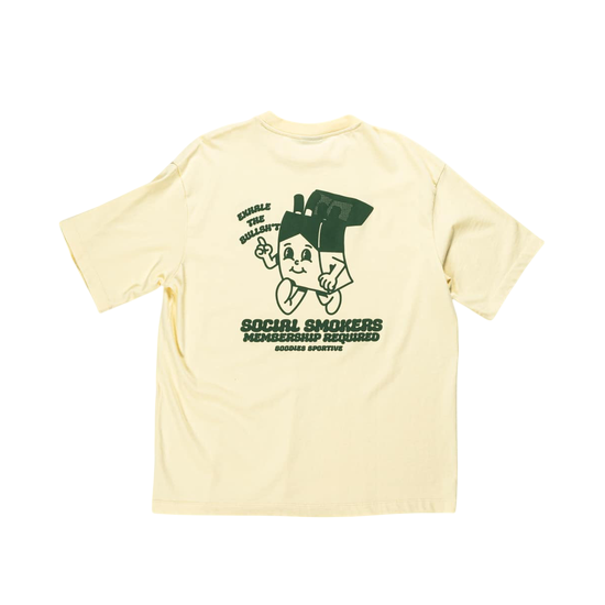 GOODIES SPORTIVE SOCIAL SMOKERS TEE BUTTER