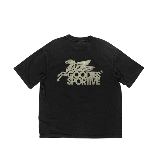 GOODIES SPORTIVE DUSTY PRENIUM PEGASUS TEE BLACK