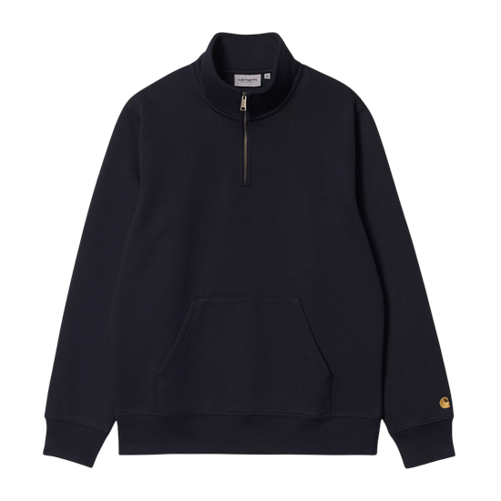 CARHARTT WIP HALF ZIP CHASE NECK DARK NAVY/GOLD