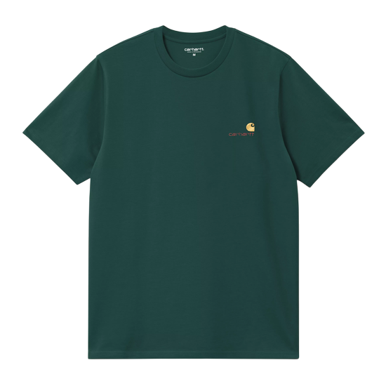 CARHARTT WIP TSHIRT S/S AMERICAN SCRIPT DARK FIR