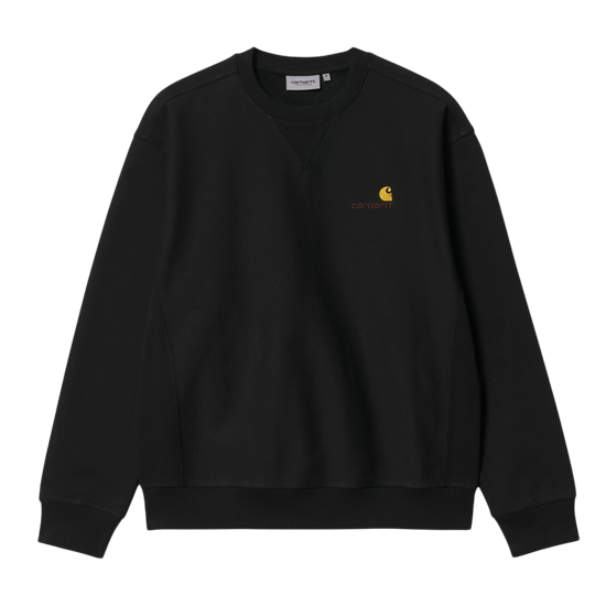 CARHARTT WIP AMERICAN SCRIPT SWEAT BLACK