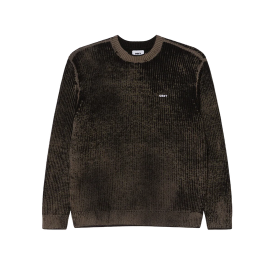 SWEAT OBEY CREW SPRAY EFFECT SWEATER BLACK MULTI