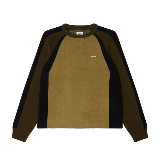 SWEAT OBEY CREW RAGLAN CREW NECK SWEATER MERMAID GREEN MULTI