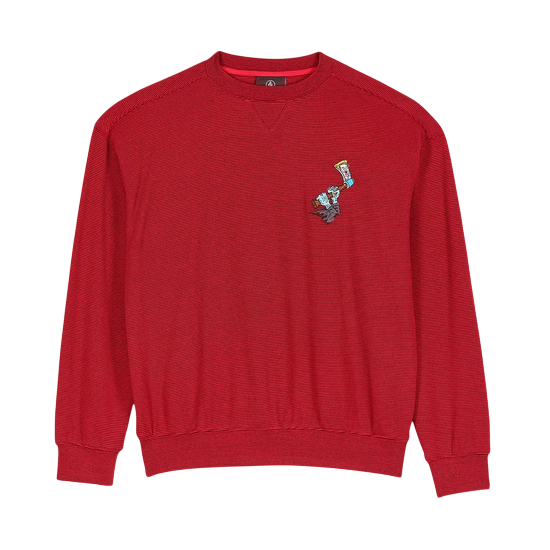 SWEAT VOLCOM FA JJ VILLARD CREW LIFEGUARD RED