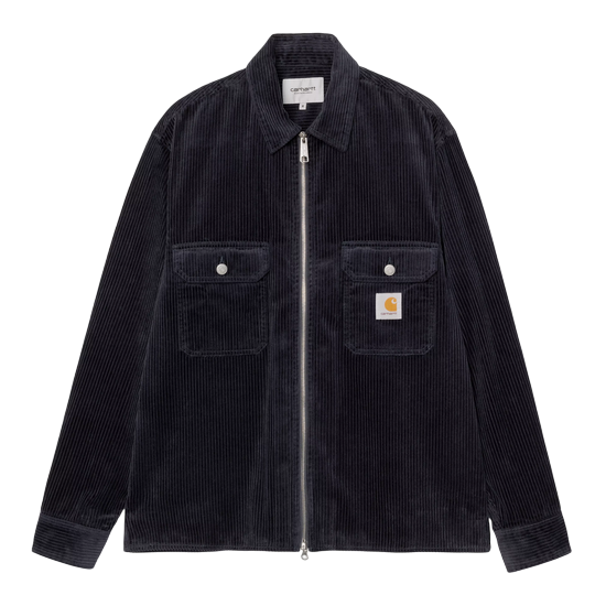 CARHARTT WIP CHEMISE L/S REYNOLDS SHIRT JACKET DARK NAVY RINSED