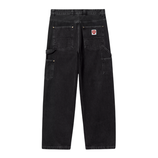 CARHARTT WIP PANTALON NASH DOUBLE KNEE PANT BLACK STONE WASHED