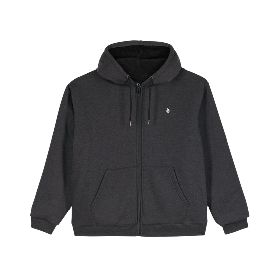 SWEAT A CAPUCHE VOLCOM SINGLE STONE LINED ZIP HEATHER BLACK