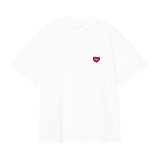 CARHARTT WIP TSHIRT W S/S HEART PATCH WHITE/RED