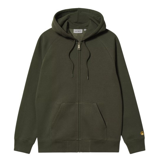 CARHARTT WIP HOODED CHASE JACKET OLIVE/GOLD F25