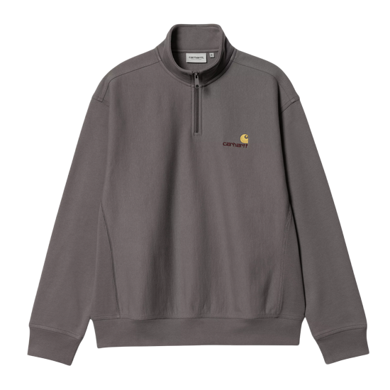 CARHARTT  WIP HALF ZIP AMERICAN SCRIPT SWEAT PORPHYRY