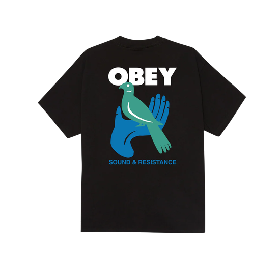 TSHIRT OBEY SOUND & RESISTANCE BIRD BLACK