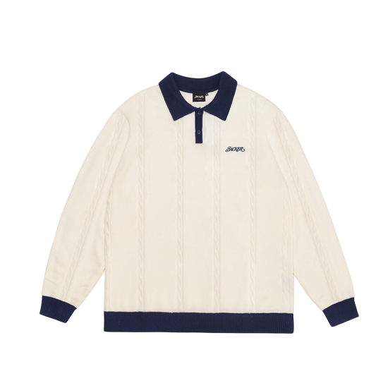 JACKER CLOSING TIME KNIT POLO BEIGE