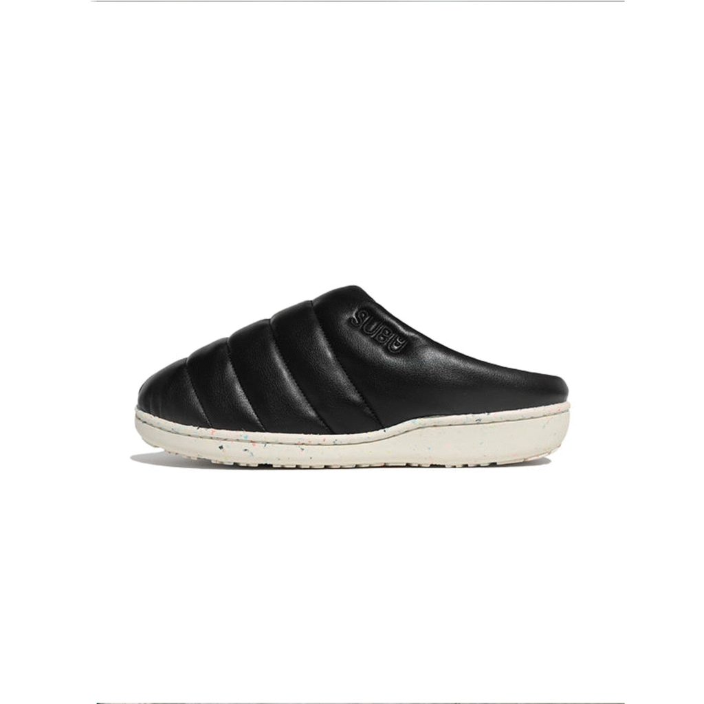 CHAUSSONS SLIPPERS SUBU Re: ECO LEATHER BLACK