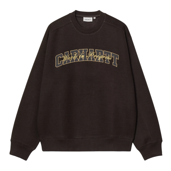 CARHARTT WIP CURTIS SWEAT BIG SCHOOL SWEAT TOBACCO
