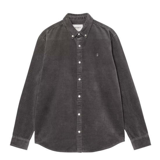 CARHARTT WIP CHEMISE L/S MADISON CORD SHIRT GRAPHITE