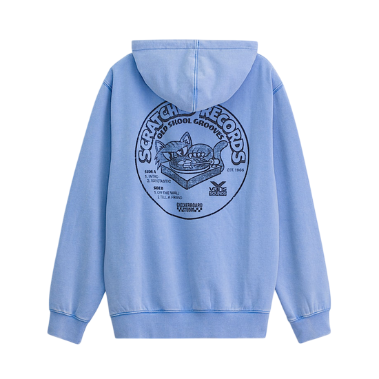 SWEAT CAPUCHE VANS SCRATCHED RECORDS PULLO TRANQUIL BLUE